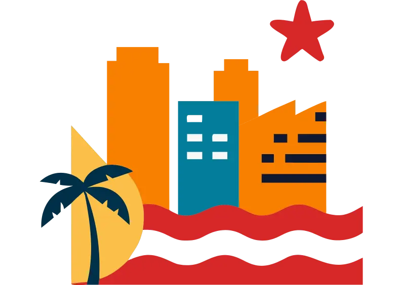 Logo del Puente Informativo Cuba-Miami con banderas de Cuba y Estados Unidos
